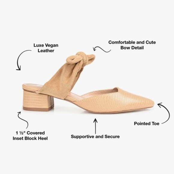 NIB! Journee Collection MELORA LOW BLOCK HEELS IN VEGAN LEATHER - Picture 4 of 13